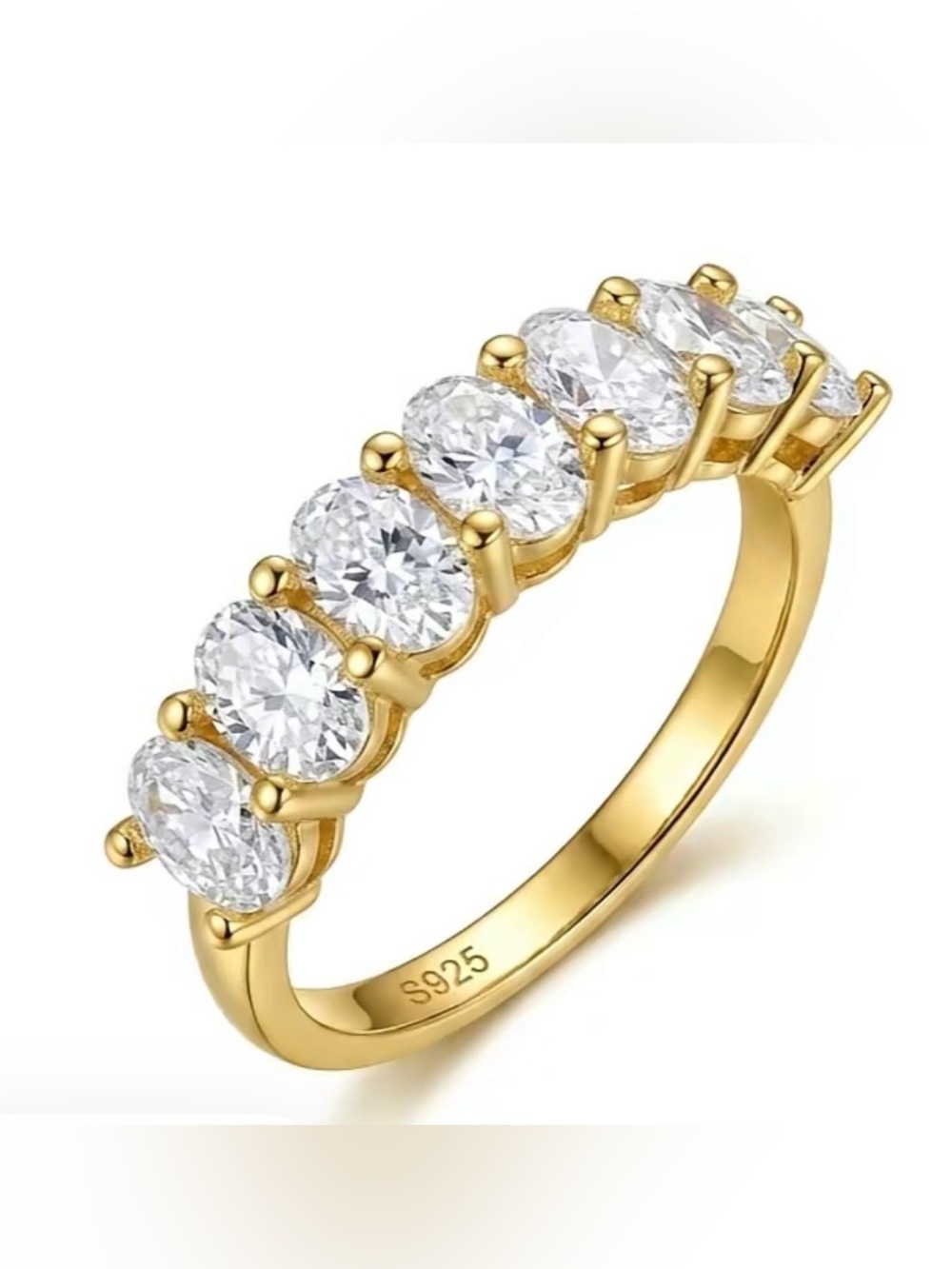 1 CT GRA CERTIFIED MOISSANITE DIAMOND 18k gold over 925 Sterling Silver Ring NEW